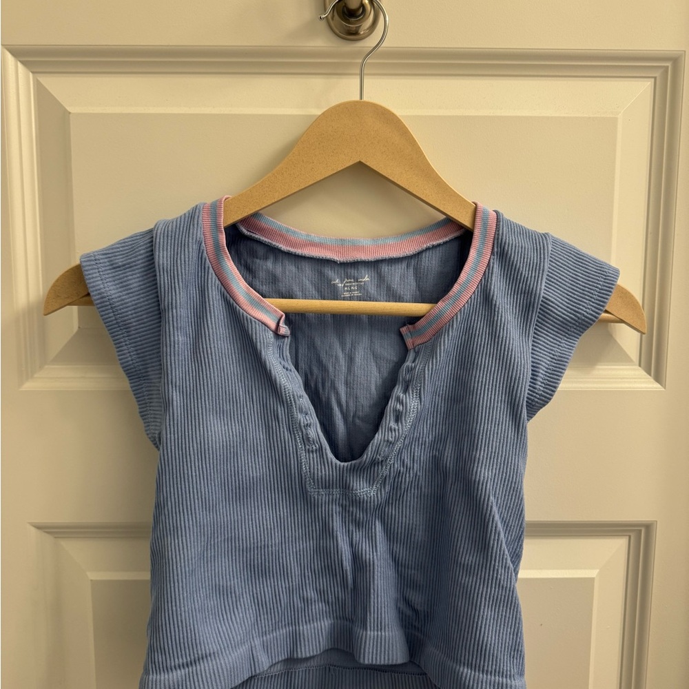 Urban Outfitters Out From Under Pink and Blue Crop-Top